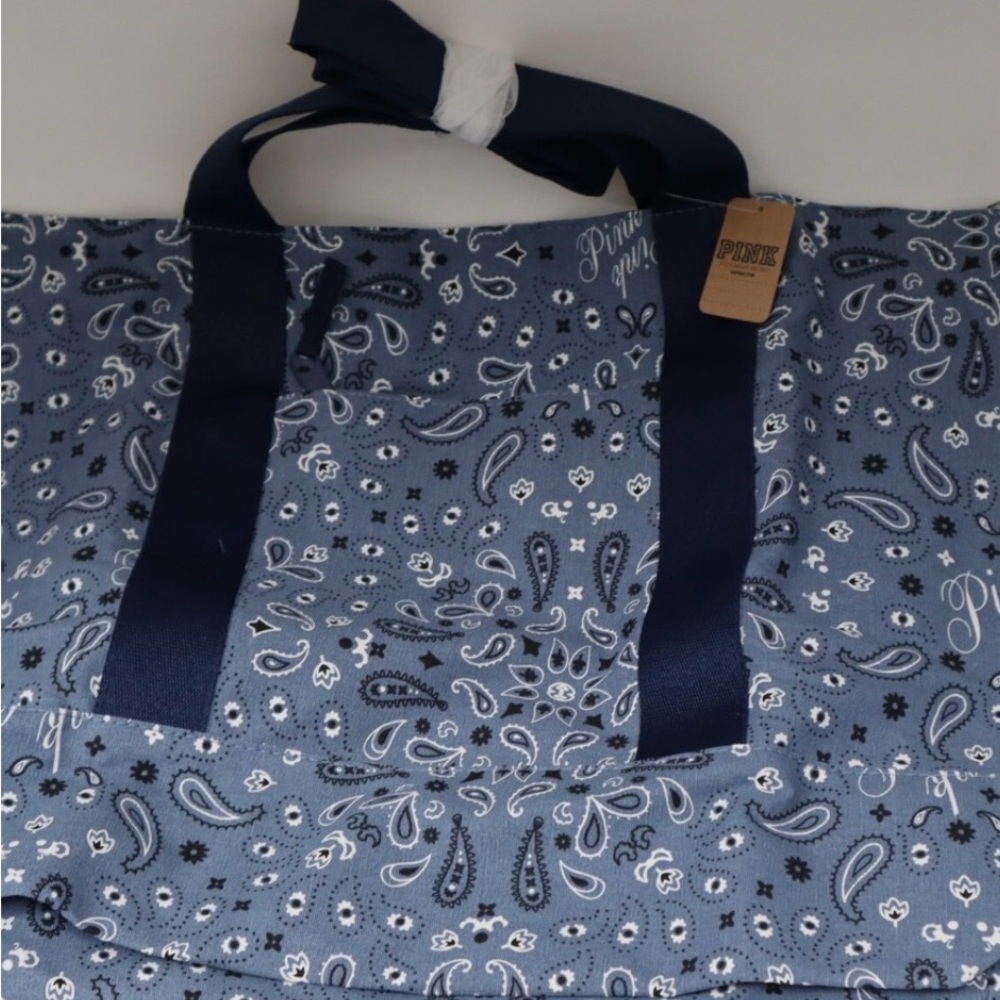 PINK Victoria's Secret Blue Paisley Tote